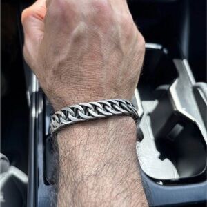 Buddha to Buddha Double Curb 925 Sterling Silver bracelet 77.5 Gram